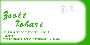 zsolt kohari business card